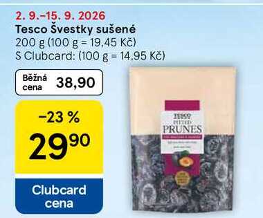 Tesco Švestky sušené, 200 g 