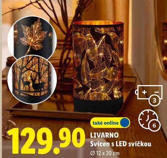 LIVARNO Svícen s LED svíčkou