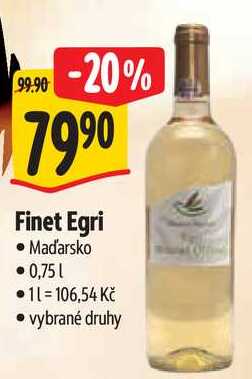 Finet Egri, 0,75 l