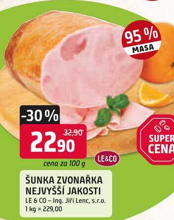LE&CO ŠUNKA ZVONAŘKA 100g