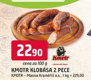 KMOTR KLOBÁSA Z PECE 100g