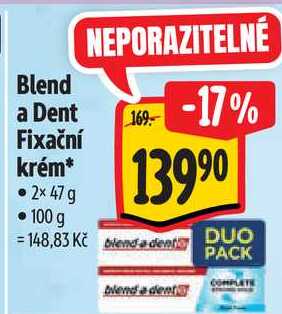 Blend a Dent Fixační krém, 2x 47 g