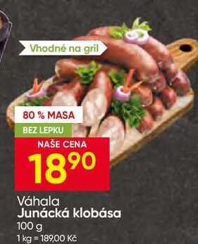 Váhala Junácká klobása 100 g