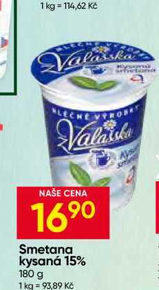 Valašska Smetana kysaná 15% 180 g