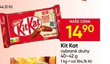 Kit Kat vybrané druhy 40-42 g