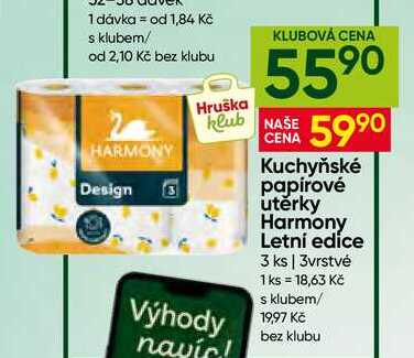 Harmony Kuchyňské papírové utěrky Letní edice 3 ks