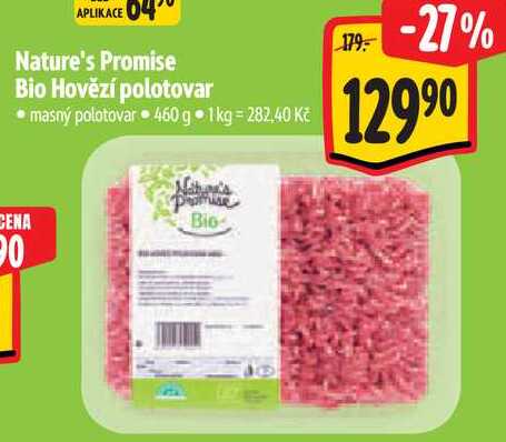 Nature's Promise Bio Hovězí polotovar, 460 g