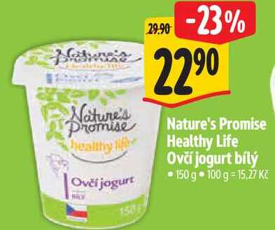 Nature's Promise Healthy Life Ovčí jogurt bílý, 150 g