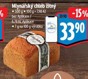 Mlynářský chléb žitný, 500 g