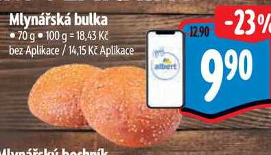 Mlynářská bulka, 70 g  