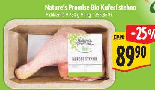 Nature's Promise Bio Kuřecí stehno, 350 g