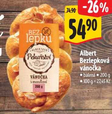Albert Bezlepková vánočka, 200 g