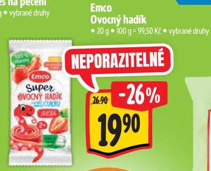 Emco Ovocný hadík, 20 g