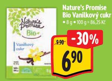 Nature's Promise Bio Vanilkový cukr, 8 g  v akci