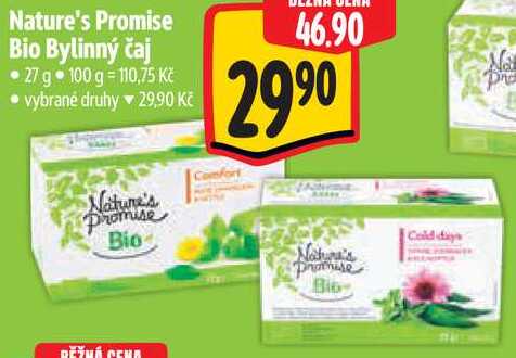 Nature's Promise Bio Bylinný čaj, 27 g