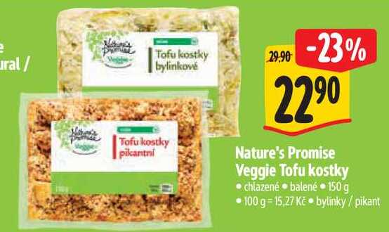Nature's Promise Veggie Tofu kostky, 150 g  