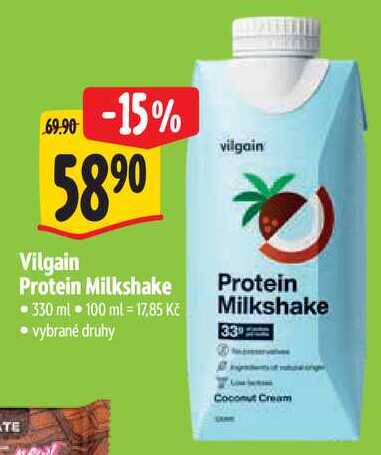 Vilgain Protein Milkshake, 330 ml