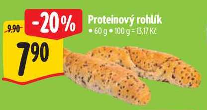 Proteinový rohlík, 60 g