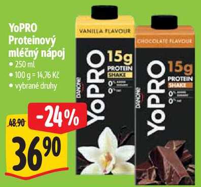 YoPRO Proteinový mléčný nápoj, 250 ml 