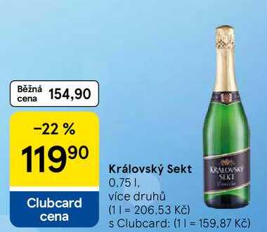Královský Sekt, 0,75 l
