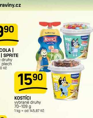KOSTÍCI vybrané druhy 70-109 g