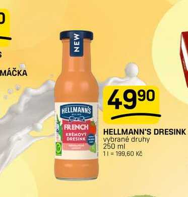 HELLMANN'S DRESINK vybrané druhy 250 ml