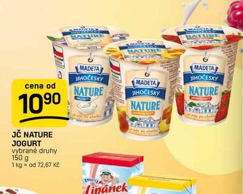 JČ NATURE JOGURT vybrané druhy 150 g