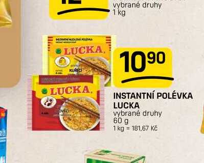INSTANTNÍ POLÉVKA LUCKA vybrané druhy 60 g