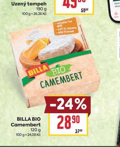 BILLA BILLA BIO Camembert 120 g