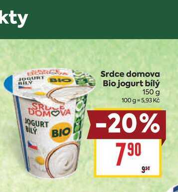 Srdce domova Bio jogurt bílý 150 g
