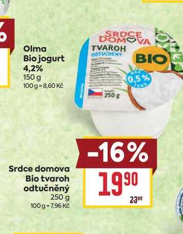 Srdce domova Bio tvaroh odtučněný 250 g