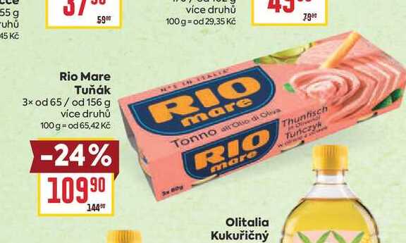 Rio Mare Tuňák 3x od 65 / od 156 g 