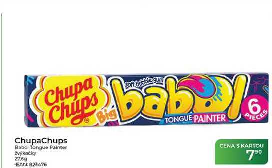 Chupa Chups Babol Tongue Painter žvýkačky 27.6 g