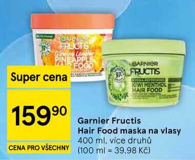 Garnier Fructis Hair Food maska na vlasy, 400 ml, více druhů 
