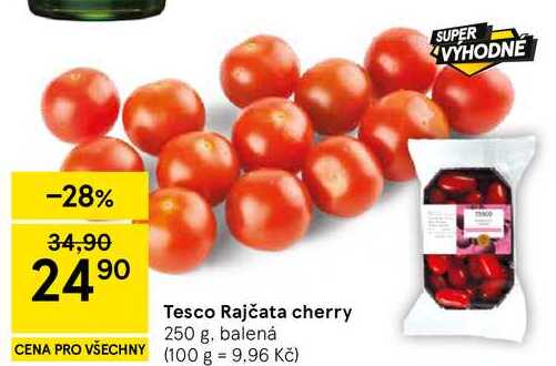 Tesco Rajčata cherry, 250 g, balená  