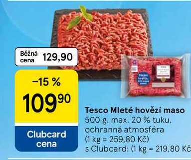 Tesco Mleté hovězí maso, 500 g 