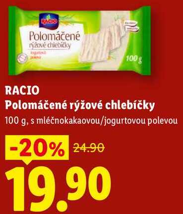 RACIO Polomáčené rýžové chlebíčky, 100g