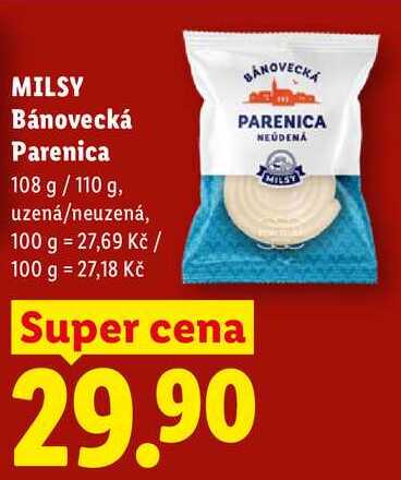 MILSY Bánovecká Parenica, 108 g / 110 g