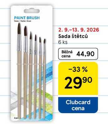 Sada štětců, 6 ks  
