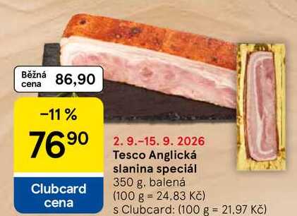 Tesco Anglická slanina speciál, 350 g