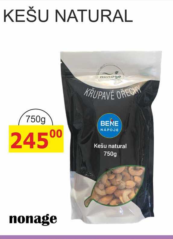 Kešu natural 750g
