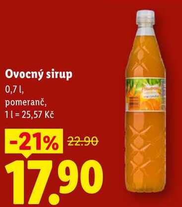 Ovocný sirup, 0,7 1