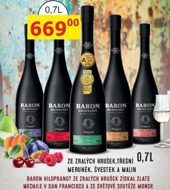 BARON HILDPRANDT pálenky 0,7l