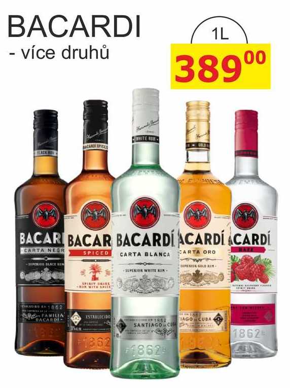 Bacardi Carta Negra rum 1L