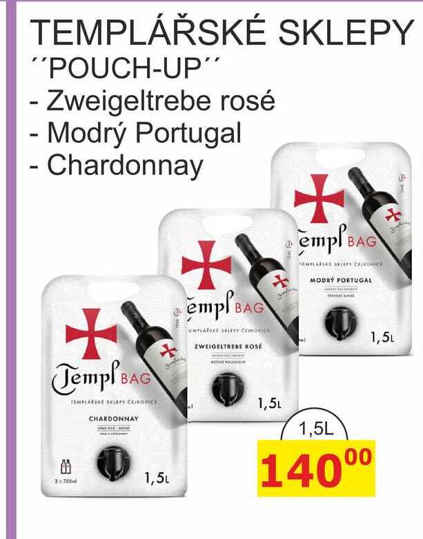 TEMPLÁŘSKÉ SKLEPY "POUCH-UP" - 1,5L