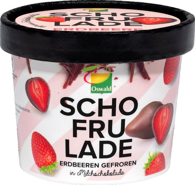 Schofrulade Mražené jahody obalené v mléčné čokoládě