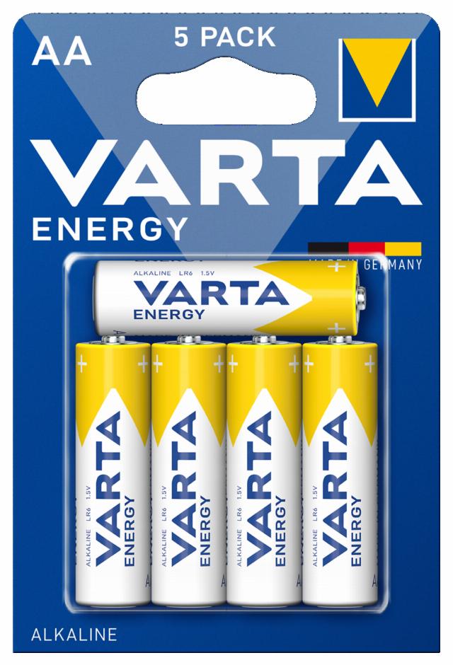 VARTA Alkalické baterie AA 5 kusů v balení