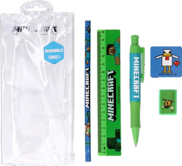 MINECRAFT Set kancelářských potřeb 5ks