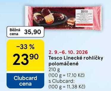 Tesco Linecké rohlíčky polomáčené, 210 g