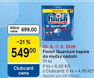 Finish Quantum kapsle do myčky nádobí, 111 ks 